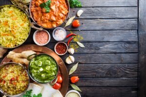 Platos de comida: guarniciones e ingredientes de comida