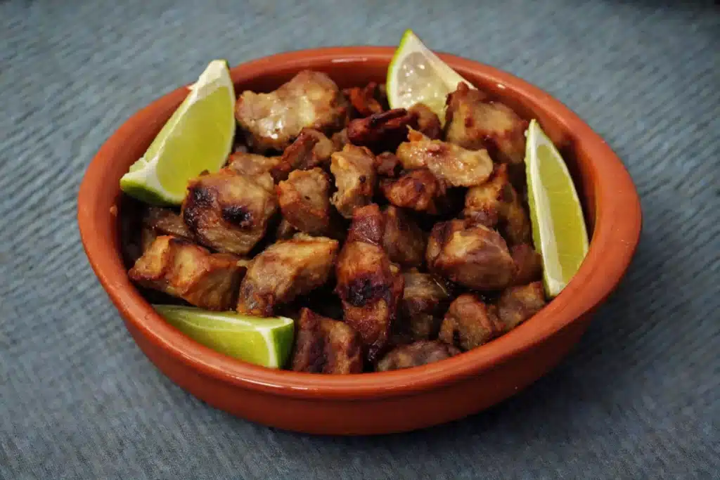 Masas de cerdo frita