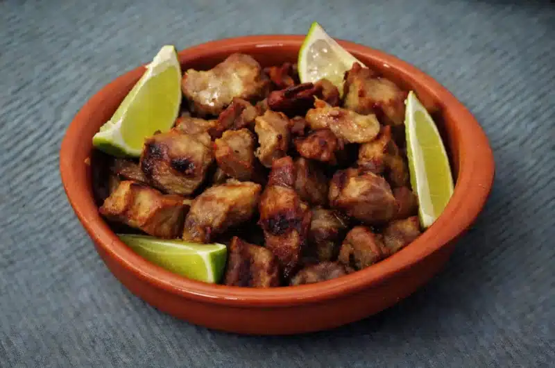 Masas de cerdo frita